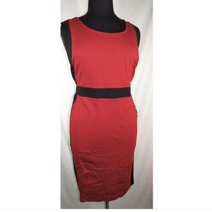 Torrid Plus Size 28 Red/Black Ponte Knit Bodycon Dress, NWT